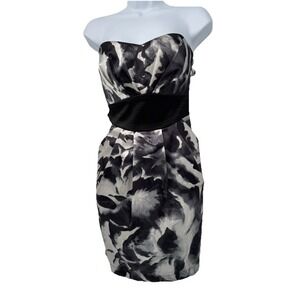 Y2K‎ Strapless, Sweetheart BodyCon Mini Abstract, Floral Print Whimsigoth Fairy